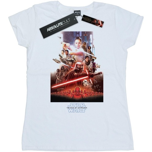 Vêtements Femme T-shirts manches longues Star Wars: The Rise Of Skywalker Poster Blanc