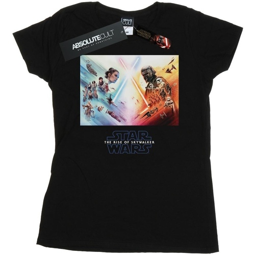 Vêtements Femme T-shirts manches longues Star Wars: The Rise Of Skywalker Battle Poster Noir