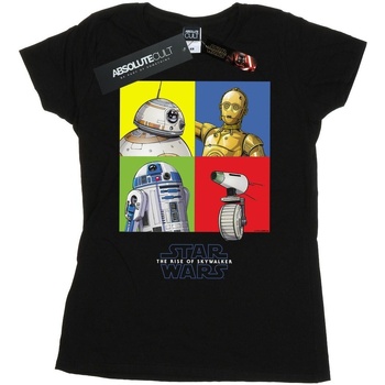 Vêtements Femme T-shirts manches longues Star Wars: The Rise Of Skywalker Star Wars The Rise Of Skywalker Droid Squares Noir