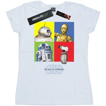 Vêtements Femme T-shirts manches longues Star Wars: The Rise Of Skywalker Star Wars The Rise Of Skywalker Droid Squares Blanc