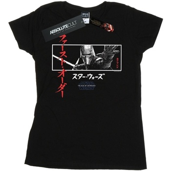 Vêtements Femme T-shirts manches longues Star Wars: The Rise Of Skywalker Kylo Ren Katakana Art Stripe Noir