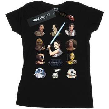 Vêtements Femme T-shirts manches longues Star Wars: The Rise Of Skywalker Resistance Character Line Up Noir