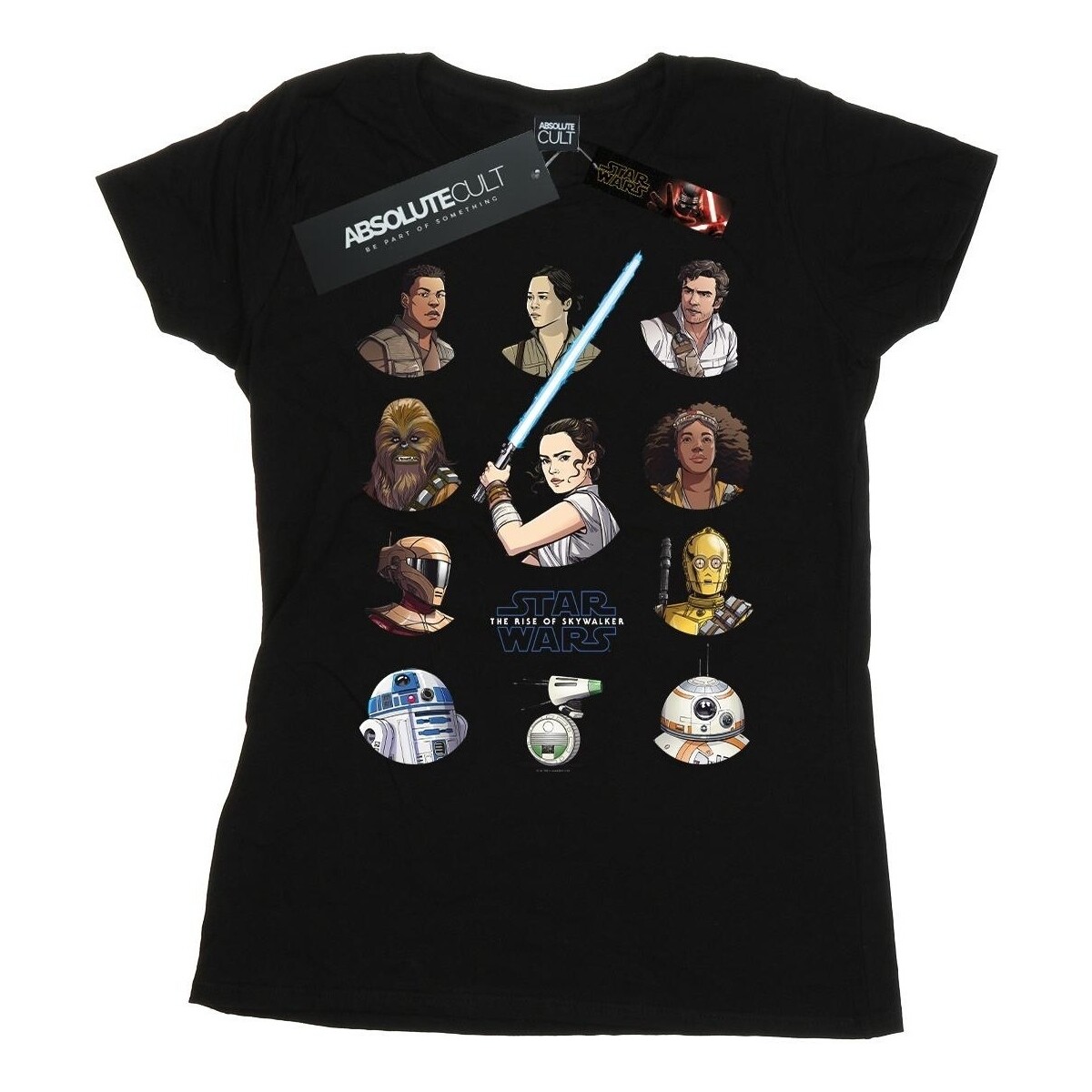 Vêtements Femme T-shirts manches longues Star Wars: The Rise Of Skywalker Resistance Character Line Up Noir
