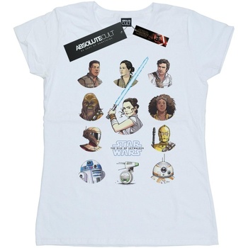 Vêtements Femme T-shirts manches longues Star Wars: The Rise Of Skywalker Resistance Character Line Up Blanc