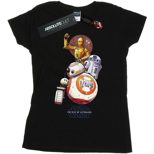 Vêtements Femme T-shirts manches longues Star Wars: The Rise Of Skywalker Star Wars The Rise Of Skywalker Droids Illustration Noir