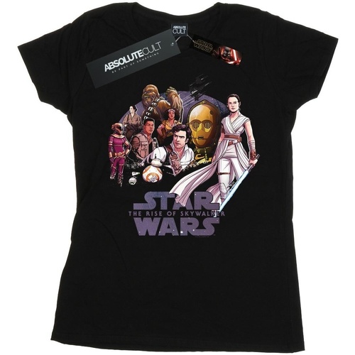 Vêtements Femme T-shirts manches longues Star Wars: The Rise Of Skywalker Star Wars The Rise Of Skywalker Resistance Rendered Group Noir