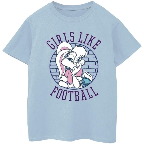 Vêtements Fille T-shirts manches longues Dessins Animés Lola Bunny Girls Like Football Bleu