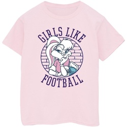 Vêtements Fille T-shirts manches longues Dessins Animés Lola Bunny Girls Like Football Rouge