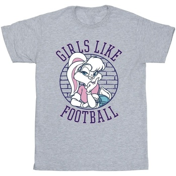 Vêtements Fille T-shirts manches longues Dessins Animés Lola Bunny Girls Like Football Gris