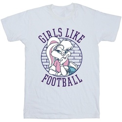 Vêtements Fille T-shirts manches longues Dessins Animés Lola Bunny Girls Like Football Blanc