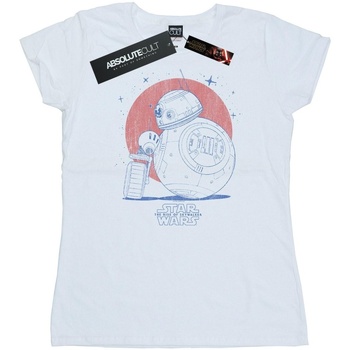 Vêtements Femme T-shirts manches longues Star Wars: The Rise Of Skywalker Star Wars The Rise Of Skywalker BB-8 And D-O Distressed Blanc