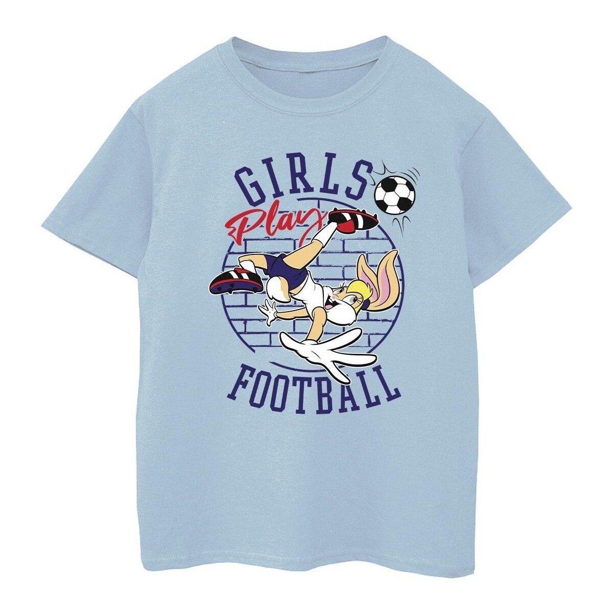 Vêtements Fille T-shirts manches longues Dessins Animés Lola Bunny Girls Play Football Bleu