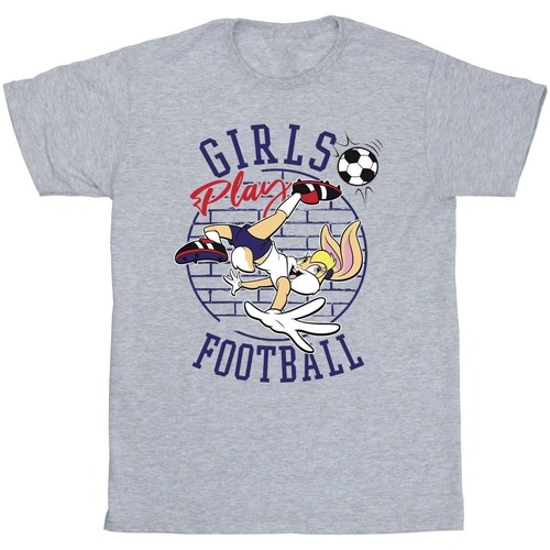 Vêtements Fille T-shirts manches longues Dessins Animés Lola Bunny Girls Play Football Gris