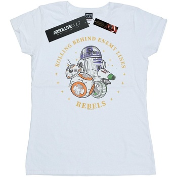 Vêtements Femme T-shirts manches longues Star Wars: The Rise Of Skywalker Rolling Behind Enemy Lines Blanc