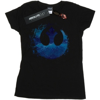 Vêtements Femme T-shirts manches longues Star Wars: The Rise Of Skywalker Autres types de lingerie Skywalker Resistance Symbol Wave Noir