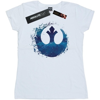 Vêtements Femme T-shirts manches longues Star Wars: The Rise Of Skywalker Star Wars The Rise Of Skywalker Resistance Symbol Wave Blanc