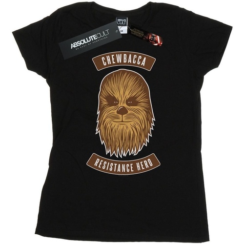 Vêtements Femme T-shirts manches longues Star Wars: The Rise Of Skywalker Chewbacca Resistance Hero Noir