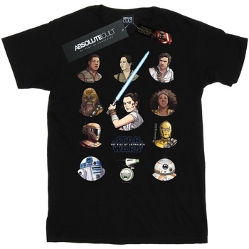 Vêtements Fille T-shirts manches longues Star Wars: The Rise Of Skywalker Resistance Character Line Up Noir