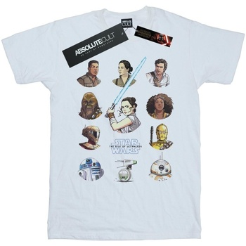 Vêtements Fille T-shirts manches longues Star Wars: The Rise Of Skywalker Resistance Character Line Up Blanc