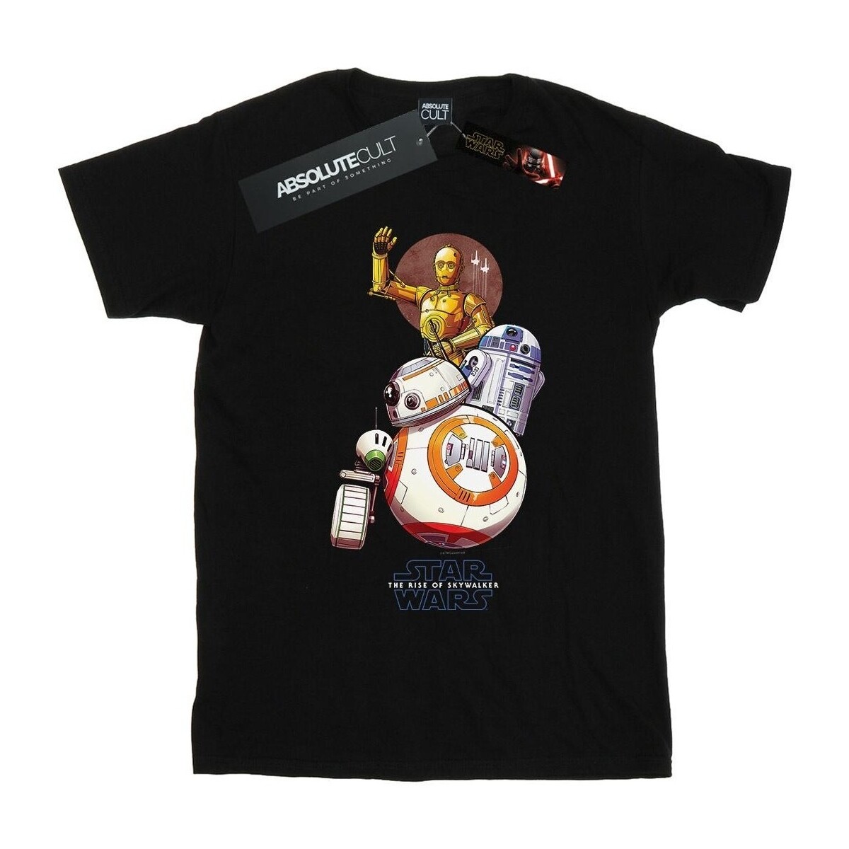 Vêtements Fille T-shirts manches longues Star Wars: The Rise Of Skywalker Droids Illustration Noir