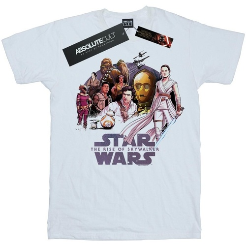 Vêtements Fille T-shirts manches longues Star Wars: The Rise Of Skywalker Resistance Rendered Group Blanc