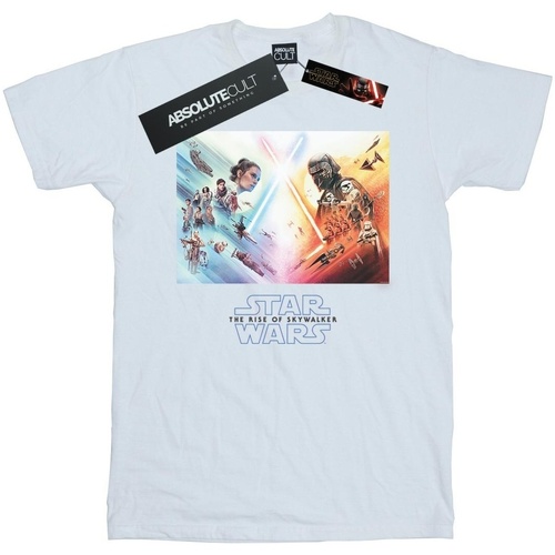 Vêtements Garçon T-shirts manches courtes Star Wars: The Rise Of Skywalker Star Wars The Rise Of Skywalker Battle Poster Blanc