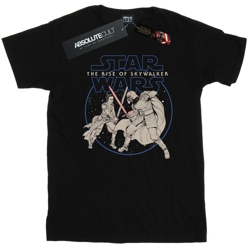 Vêtements Fille T-shirts manches longues Star Wars: The Rise Of Skywalker Rey And Kylo Combat Noir