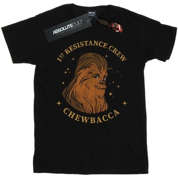 Vêtements Fille T-shirts manches longues Star Wars: The Rise Of Skywalker Star Wars The Rise Of Skywalker Chewbacca First Resistance Crew Noir