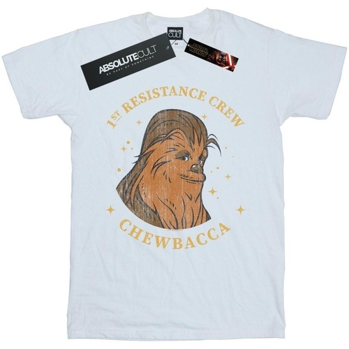 Vêtements Fille T-shirts manches longues Star Wars: The Rise Of Skywalker Star Wars The Rise Of Skywalker Chewbacca First Resistance Crew Blanc