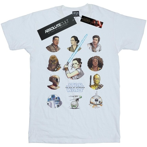 Vêtements Garçon T-shirts manches courtes Star Wars: The Rise Of Skywalker Star Wars The Rise Of Skywalker Resistance Character Line Up Blanc