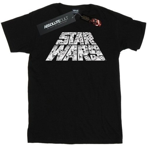 Vêtements Garçon T-shirts manches courtes Star Wars: The Rise Of Skywalker Trooper Filled Logo Noir