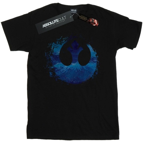 Vêtements Garçon T-shirts manches courtes Star Wars: The Rise Of Skywalker Star Wars The Rise Of Skywalker Resistance Symbol Wave Noir