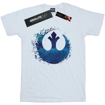 Vêtements Garçon T-shirts manches courtes Star Wars: The Rise Of Skywalker Resistance Symbol Wave Blanc