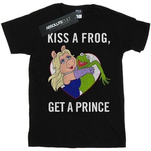 Vêtements Homme T-shirts manches longues Disney The Muppets Kiss A Frog Noir