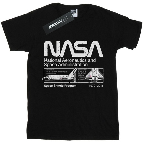 Vêtements Garçon Blanc In Extenso T-shirts imprimés Nasa Classic Space Shuttle Noir