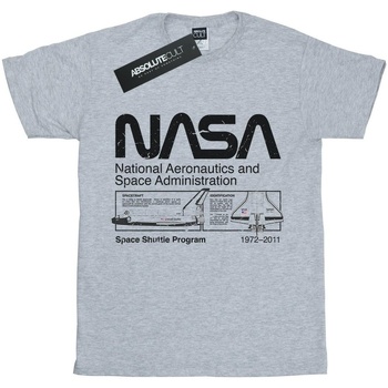 Vêtements Garçon Blanc In Extenso T-shirts imprimés Nasa Classic Space Shuttle Gris