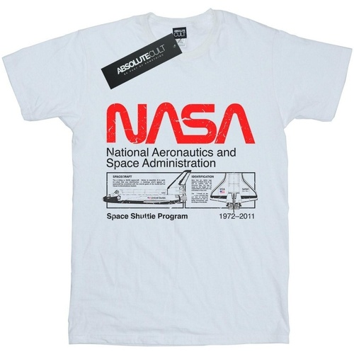 Vêtements Garçon Blanc In Extenso T-shirts imprimés Nasa Classic Space Shuttle Blanc