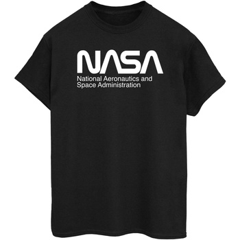 Vêtements Femme T-shirts manches longues Nasa Aeronautics And Space Noir