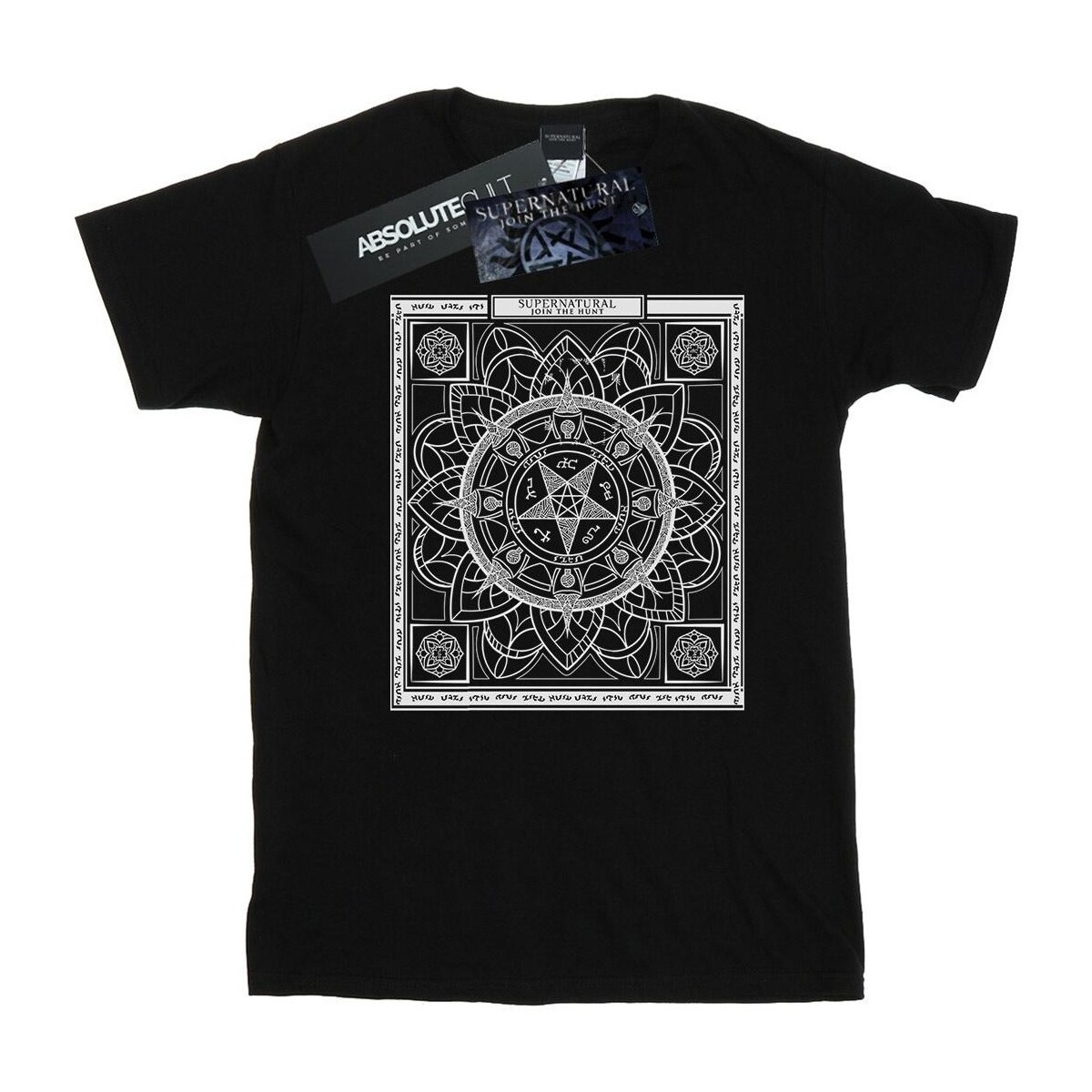 Vêtements Homme T-shirts manches longues Supernatural Pentagram Pattern Noir