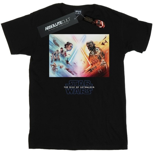 Vêtements Homme T-shirts manches longues Star Wars: The Rise Of Skywalker Star Wars The Rise Of Skywalker Battle Poster Noir