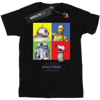 Vêtements Homme T-shirts manches longues Star Wars: The Rise Of Skywalker Droid Squares Noir