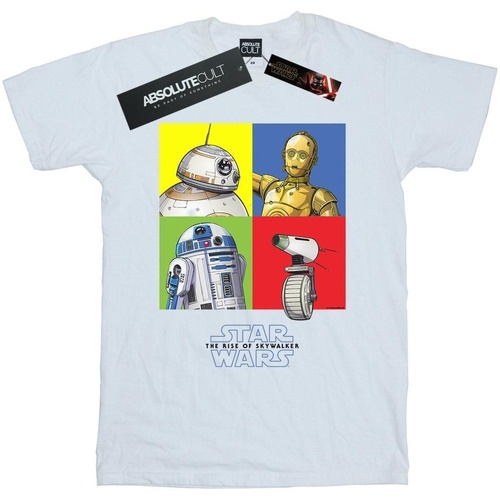 Vêtements Homme T-shirts manches longues Star Wars: The Rise Of Skywalker Star Wars The Rise Of Skywalker Droid Squares Blanc