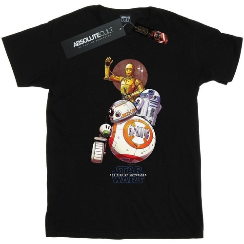 Vêtements Homme T-shirts manches longues Star Wars: The Rise Of Skywalker Star Wars The Rise Of Skywalker Droids Illustration Noir