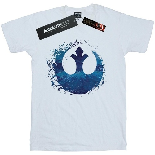 Vêtements Homme T-shirts manches longues Star Wars: The Rise Of Skywalker Star Wars The Rise Of Skywalker Resistance Symbol Wave Blanc
