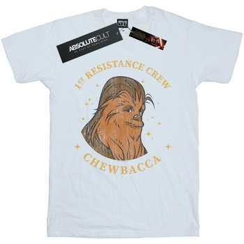 Vêtements Homme T-shirts manches longues Star Wars: The Rise Of Skywalker Star Wars The Rise Of Skywalker Chewbacca First Resistance Crew Blanc