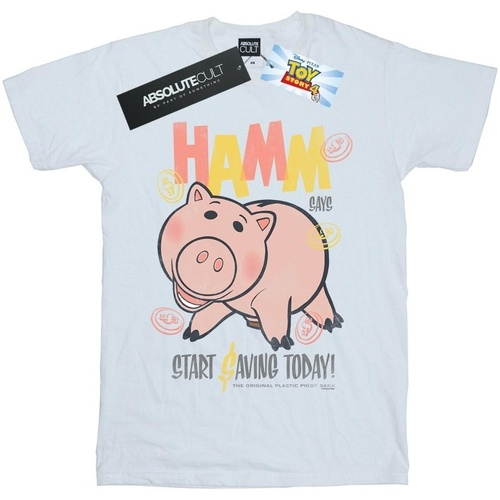 Vêtements Homme T-shirts manches longues Disney Toy Story 4 Hamm The Piggy Bank Blanc