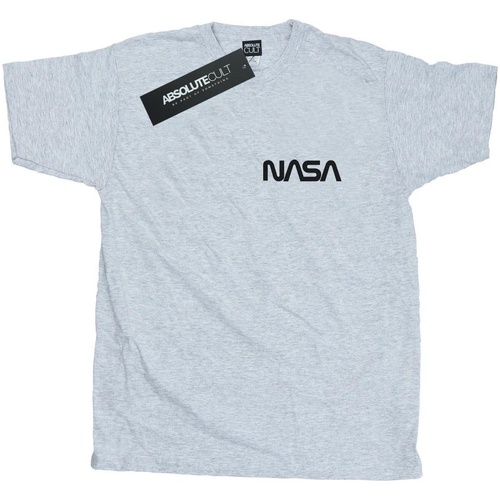 Vêtements Homme T-shirts Basic manches longues Nasa Modern Logo Chest Gris