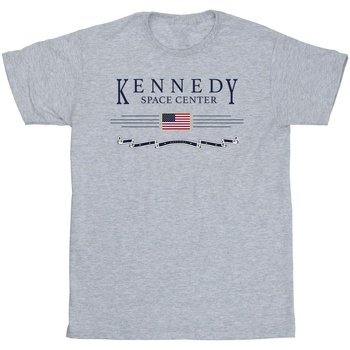 Vêtements Homme T-shirts Basic manches longues Nasa Kennedy Space Centre Explore Gris