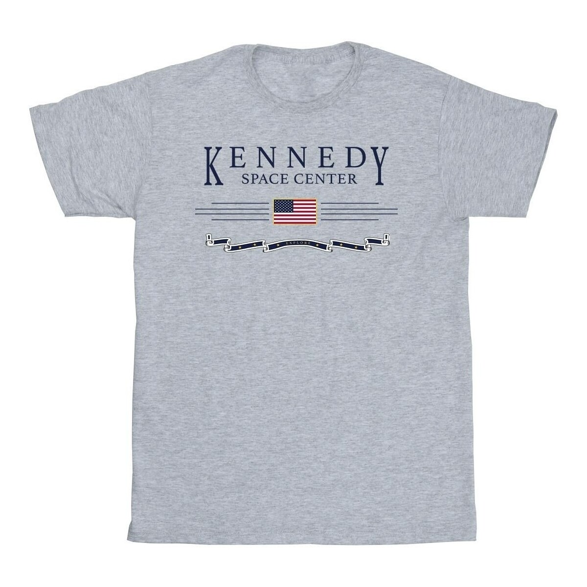 Vêtements Homme T-shirts manches longues Nasa Kennedy Space Centre Explore Gris