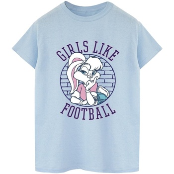 Vêtements Femme T-shirts manches longues Dessins Animés Lola Bunny Girls Like Football Bleu